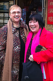 RtoL Shirley Fong-Torres and Lidia Bastianich - Lidia Celebrates America - Photo courtesy PBS