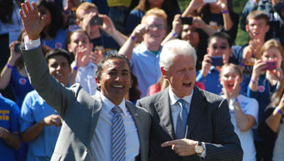 Ami Bera campaigning with former President Bill Clinton  Photo: Ami Bera Campaign